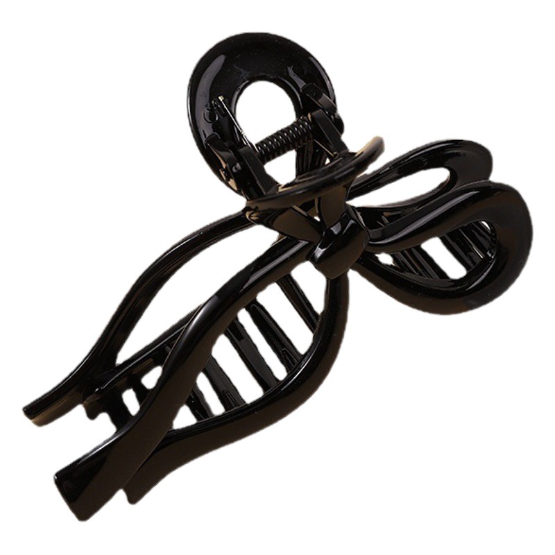 Venta caliente transfronteriza estilo coreano negro brillante gran horquilla de baño updo clip de pelo de moda Cabeza trasera clip superior fábrica al por mayor