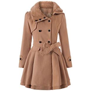 C 63133 Double Breasted Wool Coat ����ë�ش��� �羳�W��