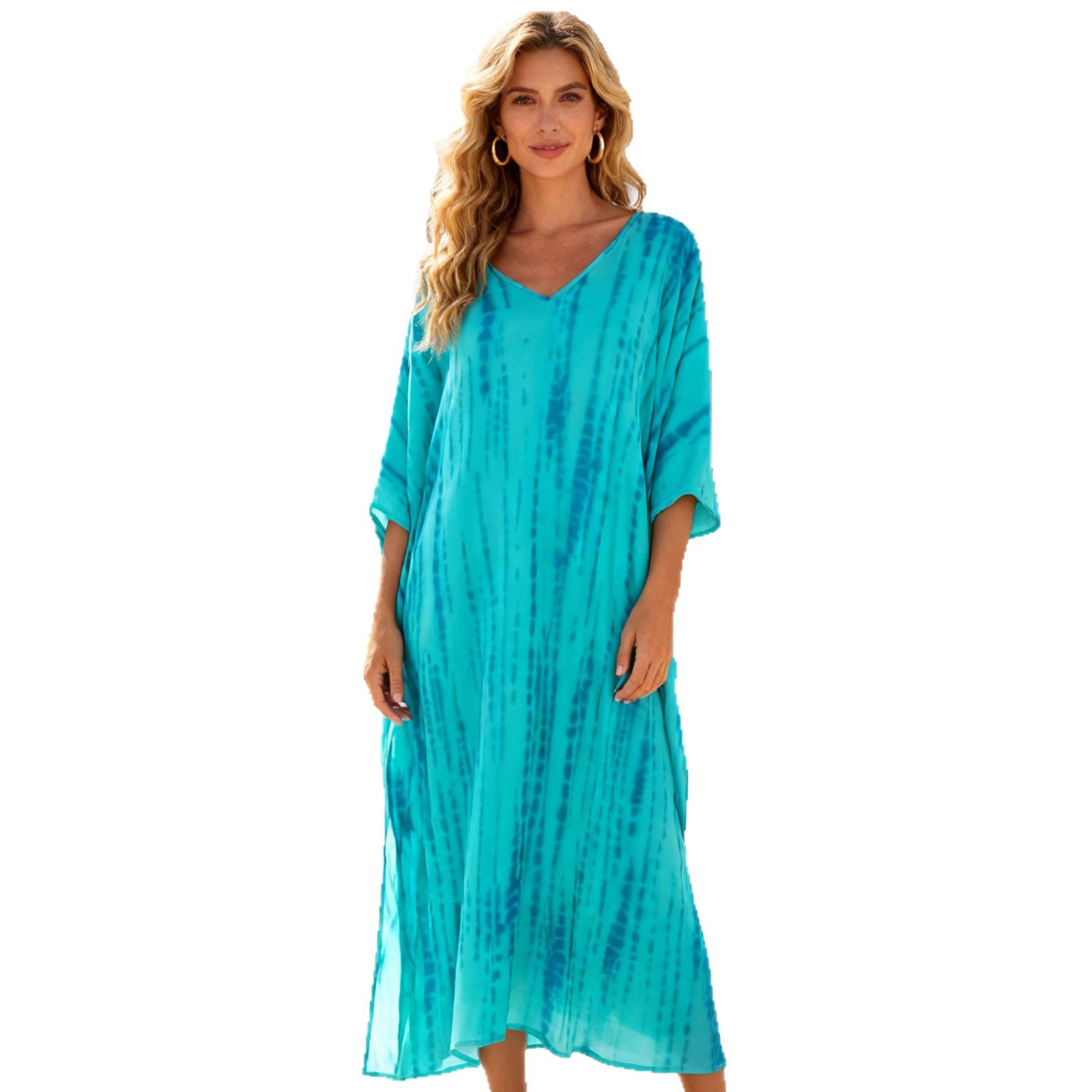 Vestido de impresión suelto de mujer transfronteriza de playa de vacaciones bikini chal Amazon explosión exclusiva para el verano