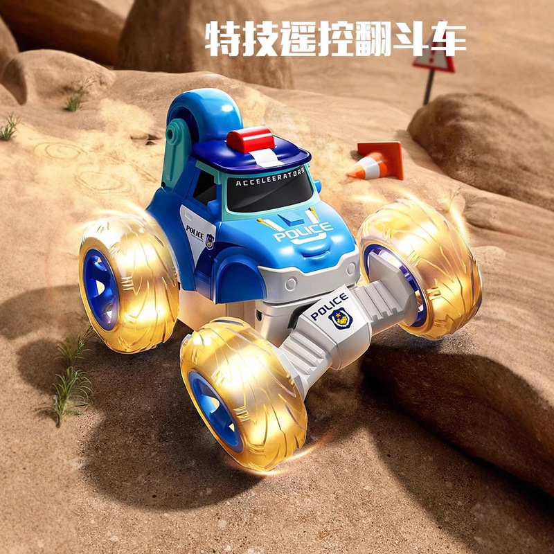 Deformation remote control car children's toy boy twist change four-wheel drive off-road racing tipper hand control boy