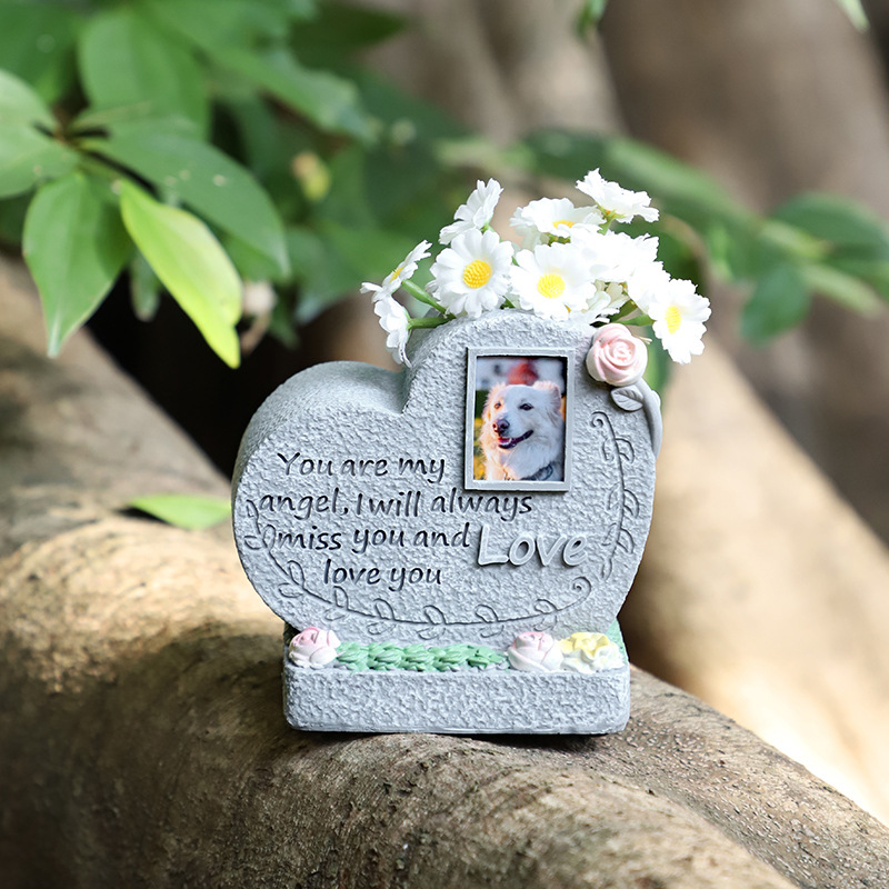 Resina conmemorativa de mascotas transfronterizas lápidas creativas para gatos y perros sacrificios para artículos funerarios adornos para animales