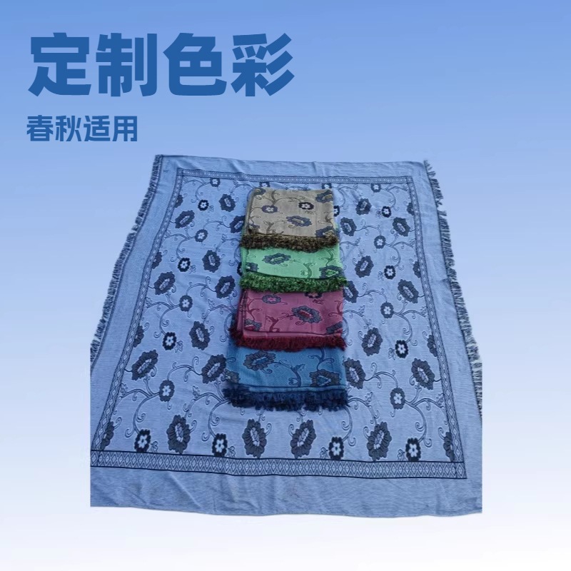 精品两色线毯色泽新颖物美价廉耐用内销外贸棉毯子