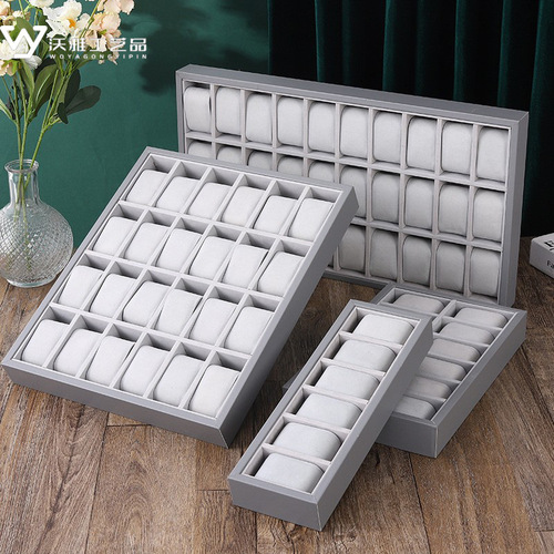 New grey watch counter display tray watch display stand live stall shooting watch display props