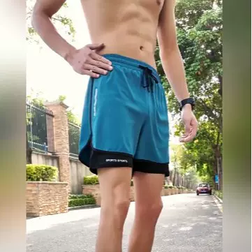 男款篮球马拉松跑步健身三分短裤速干运动短裤两件防走光游泳裤