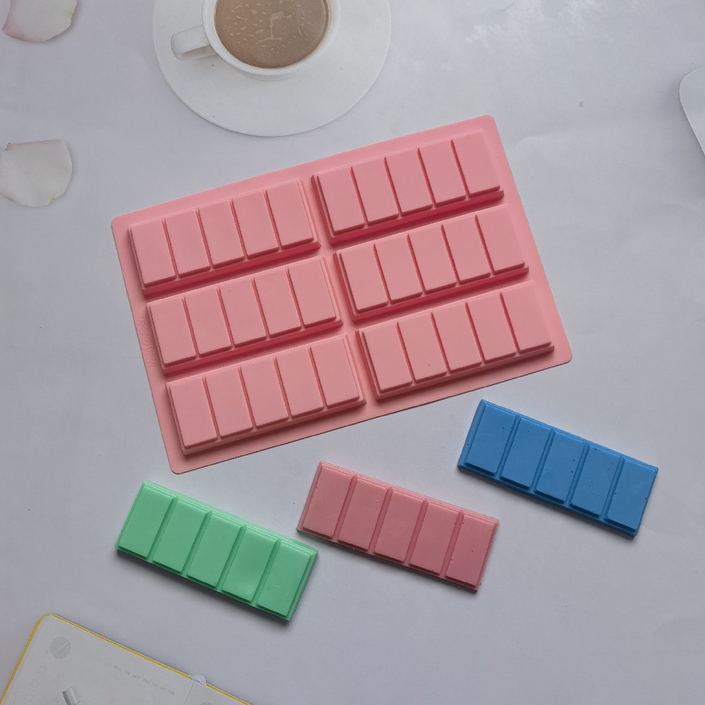 6 rectangular chocolate 323 molde de silicona pastel molde de pastel gelatina torta molde de pan herramientas de horneado