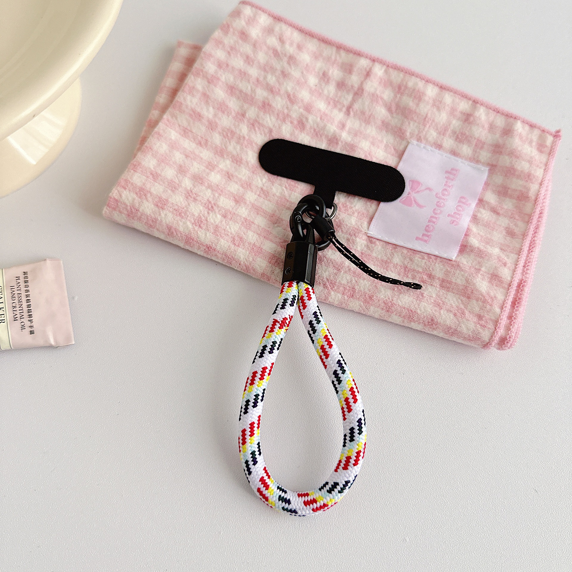 Teléfono móvil de nylon tejido corto con clip multifuncional bolso portátil colgante accesorios colgante universal