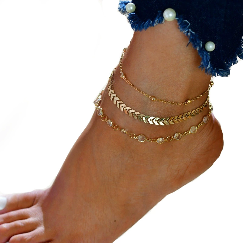 Летний пляжный цирконий, браслет-ankle из жемчуга, желание, европейский стиль