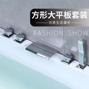 Wholesale Side-Mounted Bathtub Faucet Embedded Split Five-Piece Faucet Shower Set Diverter Switch