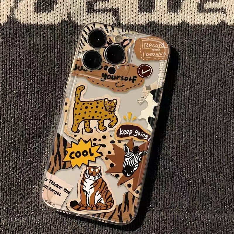 Suitable for Apple 17 Promax Phone Case iPhone 16 Plus Transparent Personalized 16 Animal Pattern Collection