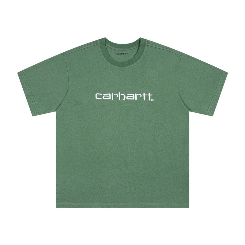 Carhartt Short-Sleeved T-Shirt with Printed Letters, Round Neck Polo Shirt, Loose, Casual, Versatile, Trendy for Men and Women Wip Carhartt Short-Sleeved T-Shirt with Printed Letters, Round Neck Polo Shirt, Loose, Casual, Versatile, Trendy for Men and Women Wip