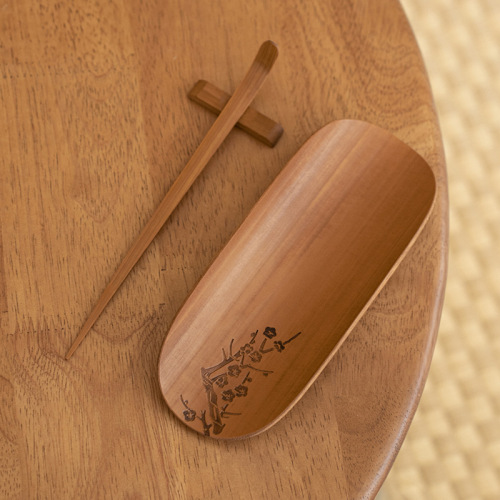Bamboo tea three-piece set plum, orchid, bamboo and chrysanthemum Zen Kung Fu tea ceremony six gentlemen tea clip tea dial