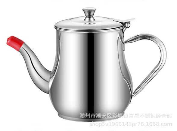 [Entrega rápida de TikTok] Olla de aceite de acero inoxidable con colador oz olla 750ml 32 oz en stock