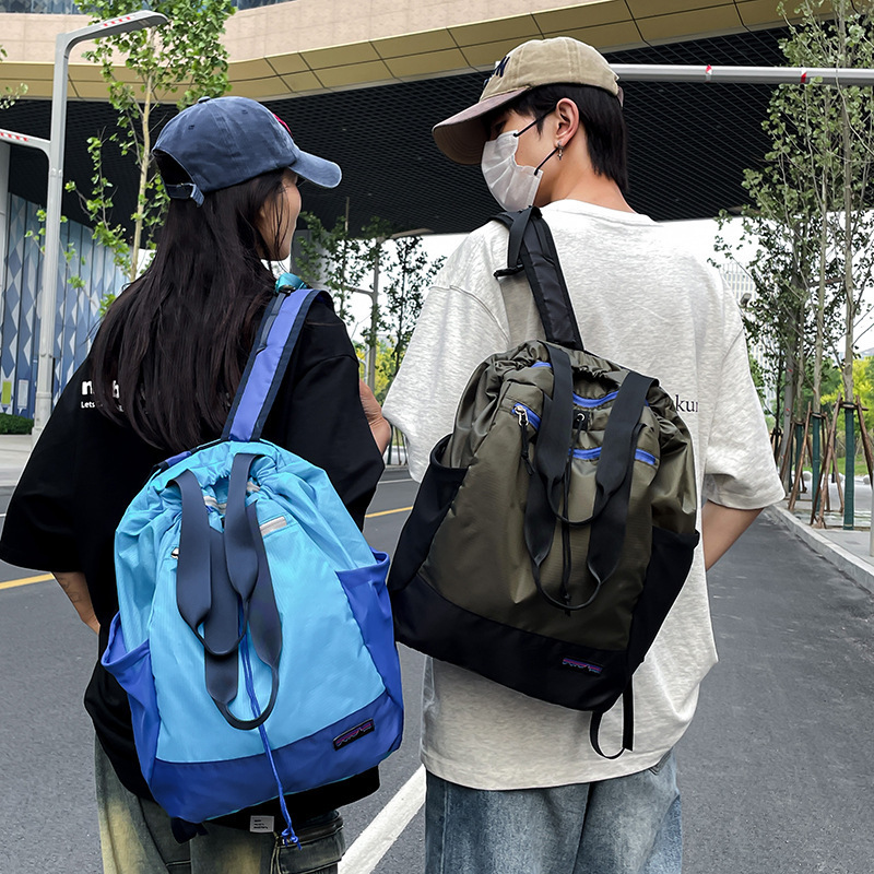 New Backpack 2024 New Tote Bag Outdoor Sports Trendy Contrast Color Fashion Handbag Mountaineering Bag for Men