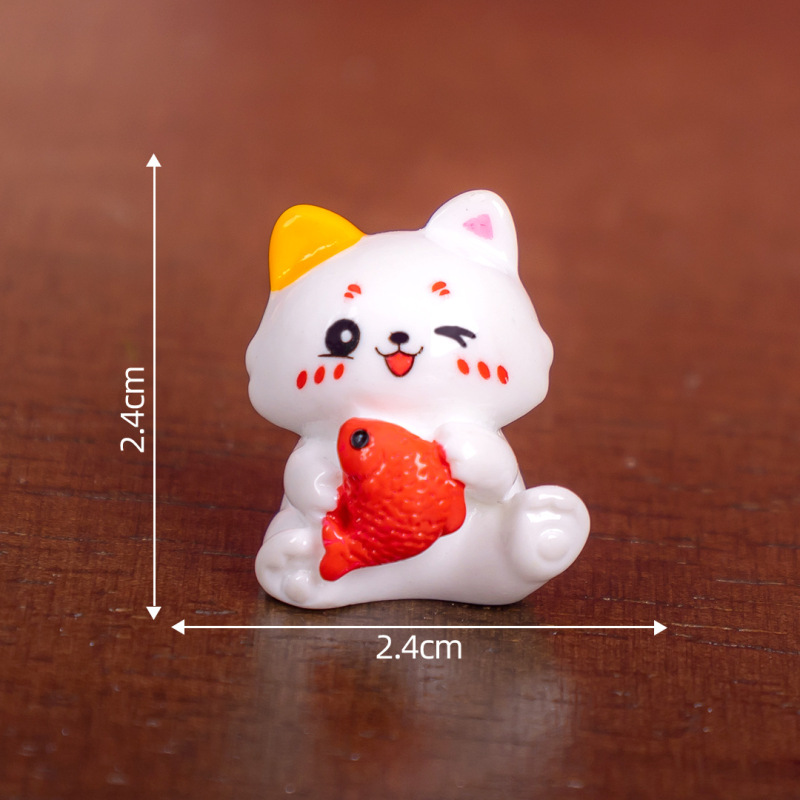 微景観創意可愛い招き猫diy装飾品部品ミニデスクトップ自動車積載中控台小置物|undefined