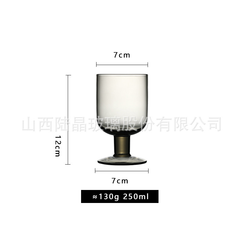 Taza de color recta de vidrio de color recto creativo de mano alta calidad de taza de vino tinto medieval taza de jugo