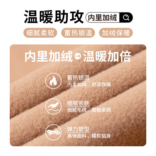 New autumn and winter velvet yoga nine-point pants, warm fitness pants, slim fit, peach butt sports thickened tights