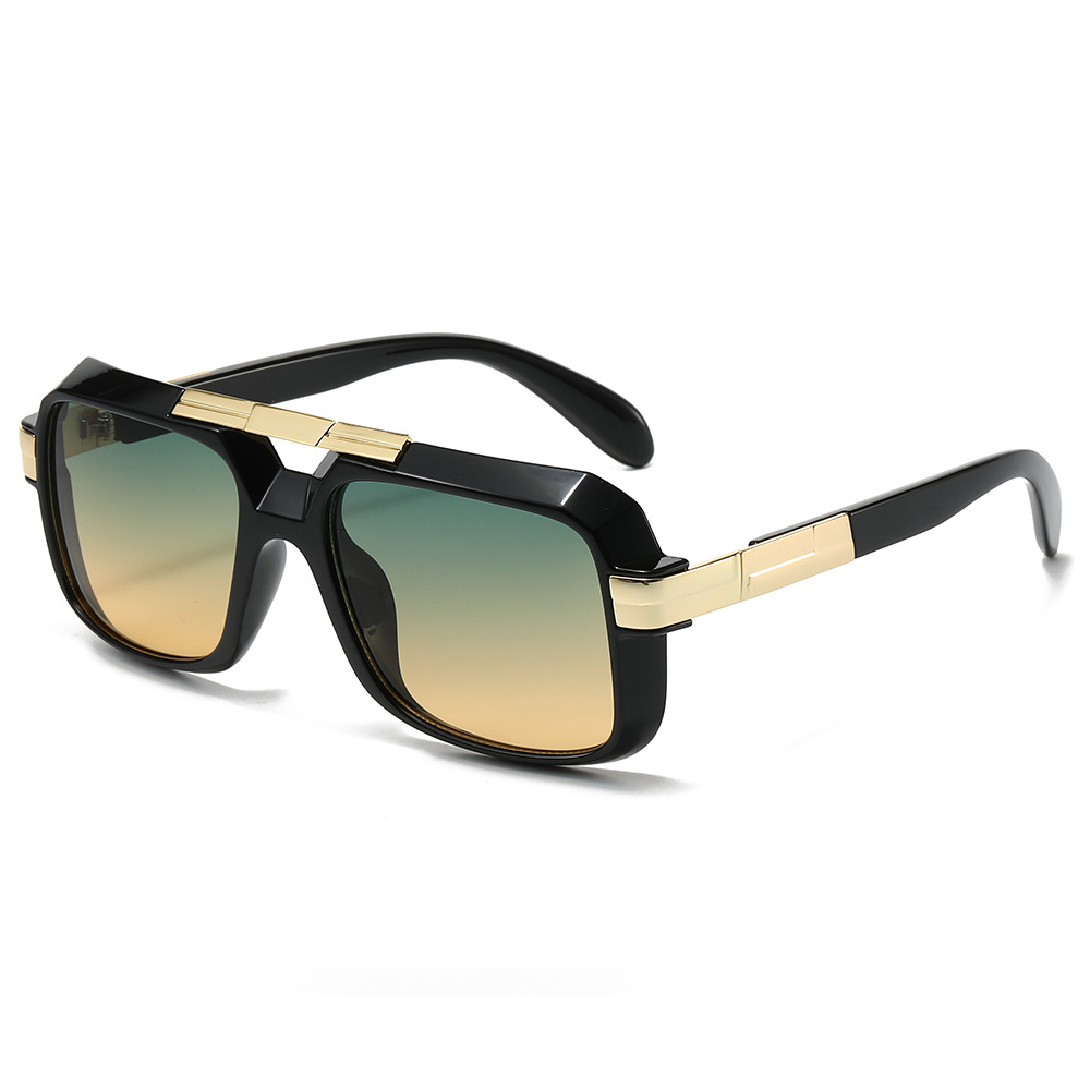 Modische Unisex-Sonnenbrille im Retro-Stil mit quadratischem Design, europäischem und amerikanischem Touch und UV-Schutz_voghion.com