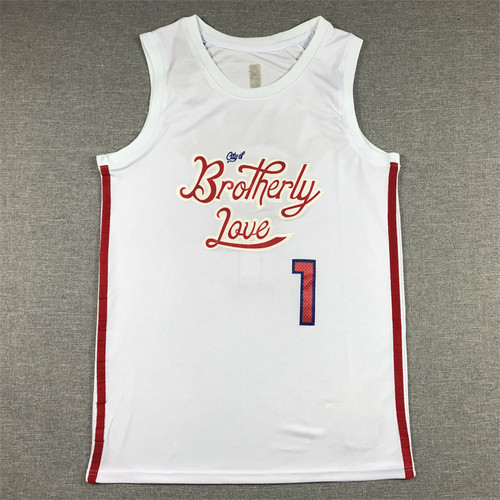 Summer cross-border jersey 76ers 1 Harden 21 Embiid 0 Maxi embroidered training jersey sports basketball uniform