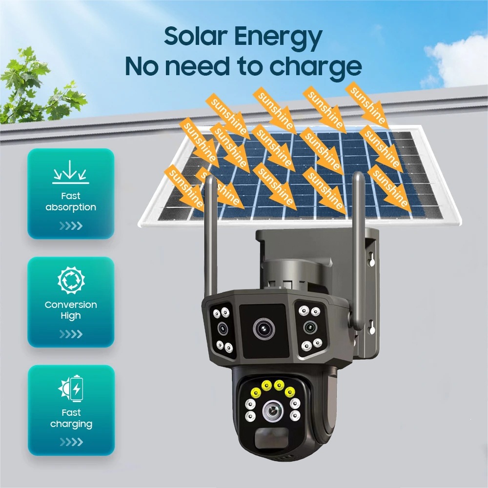 Wise Doctor Solar Surveillance Camera Outdoor 4G Full-Color Night Vision HD Smart Tracking Monitoring Camera