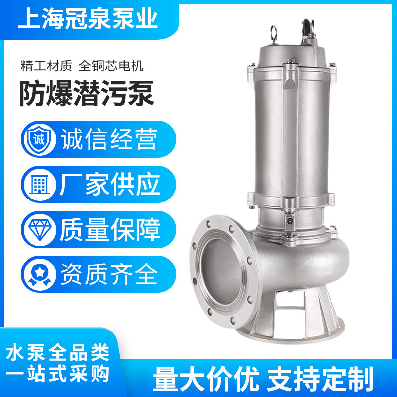 厂家批发潜污泵定制冠泉304/316/316L不锈钢材质不锈钢排污泵