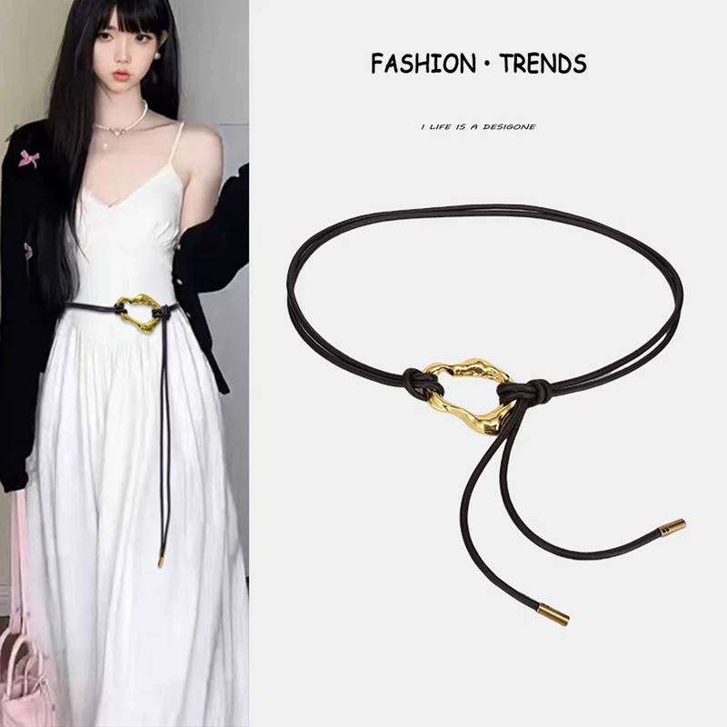 Thin Leather Rope Belt for Women 2026 New Fashion Versatile Decorative Waist Chain to Match Dresses, Coats, and down Jackets with a High-End Feel Thin Leather Rope Belt for Women 2026 New Fashion Versatile Decorative Waist Chain to Match Dresses, Coats, and down Jackets with a High-End Feel