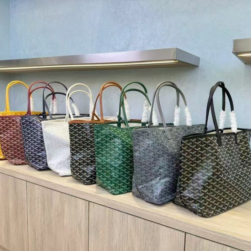 Cotton and Linen Goyard Shopping Tote Bag Single-Sided Dog Tooth Pattern Tote Bag Mother-Daughter Bag Single Shoulder Handbag for Women