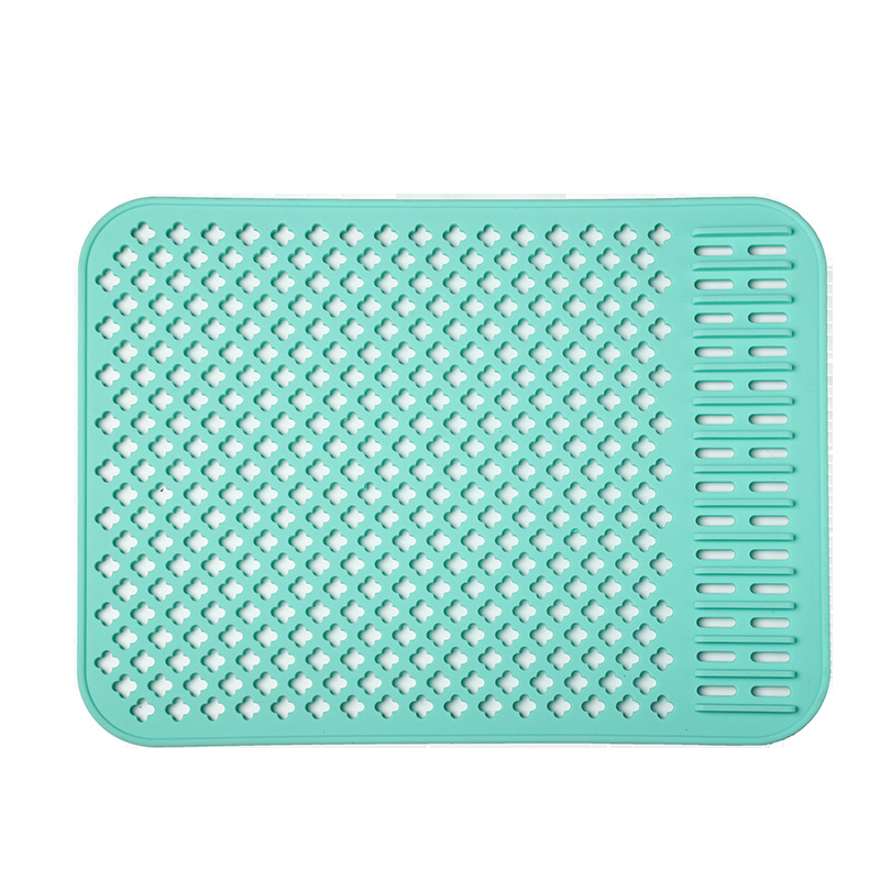 Amazon Venta caliente estera de drenaje de silicona cocina vajilla estera de filtro de agua taza de agua estera de control de agua estera de aislamiento multifuncional