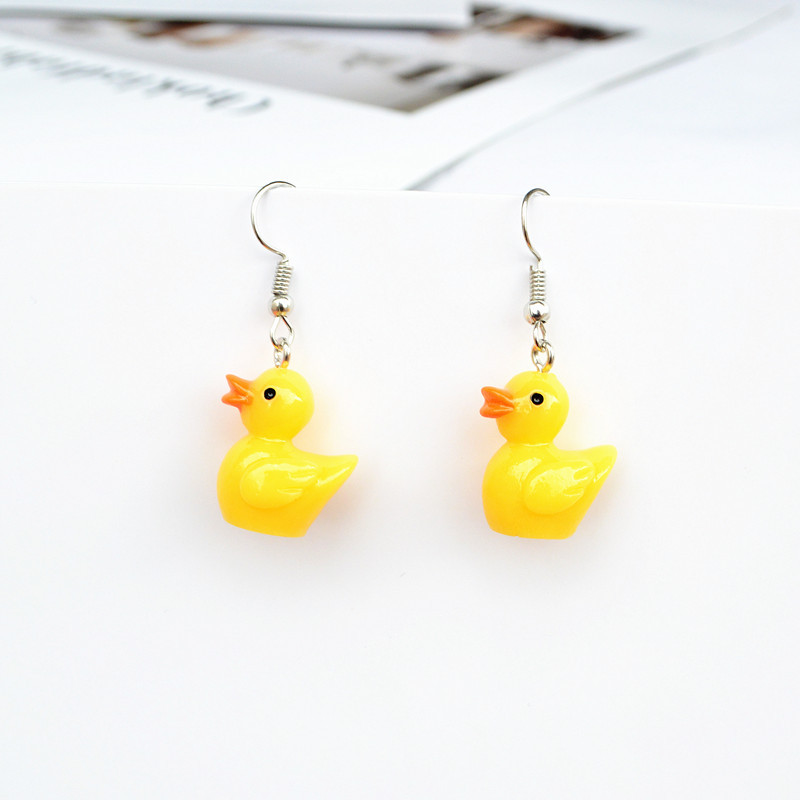 Plating Design 1 Pair Cartoon Style Animal Resin Plating Women's Drop Earrings
