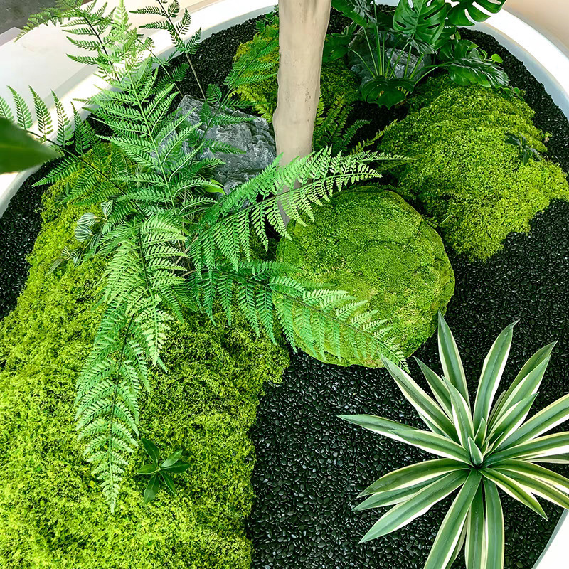 ハイエンドの馬の木模擬植物窓造園室内装飾木の緑の植物大型人工木シンプルな風景|undefined