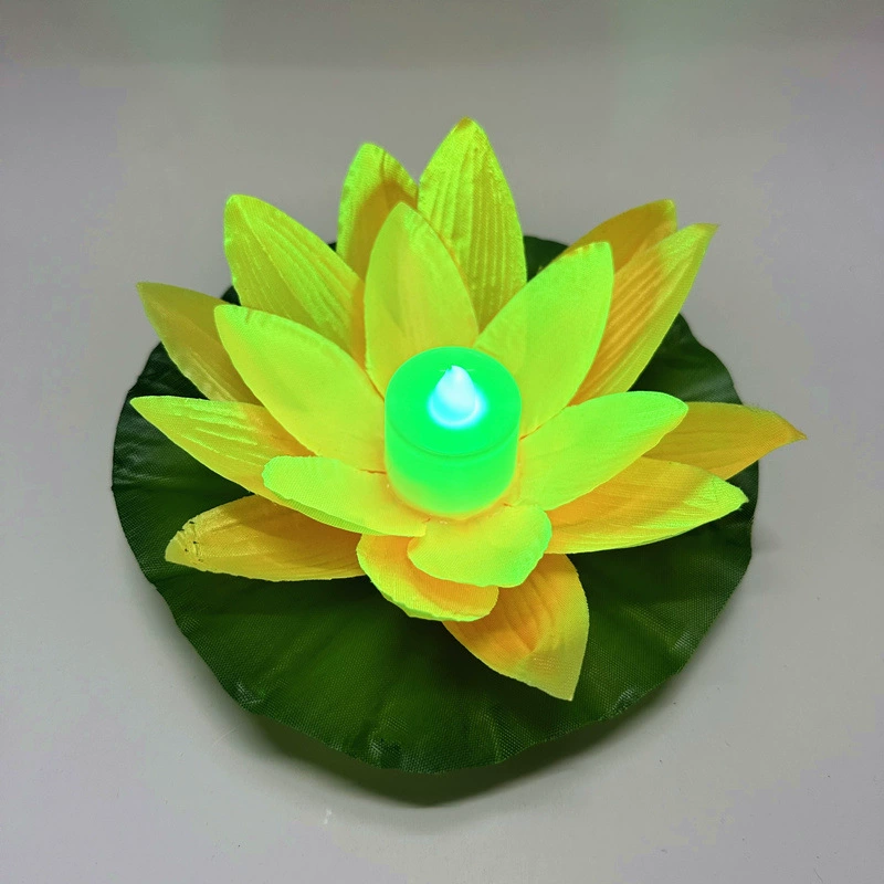 鼎承 Silk candle, lotus flower, flashlight, (Physicals)