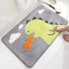 大江 Cartoon animals velvet carpet floor cushion home bathroom door bathroom anti -sliding pad water absorption foot pad