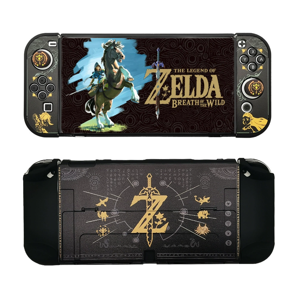 Защитная жесткая крышка (Nintendo Switch OLED) — разборная кожуховая крышка, печатные дизайны, варианты с rocker-бобами
