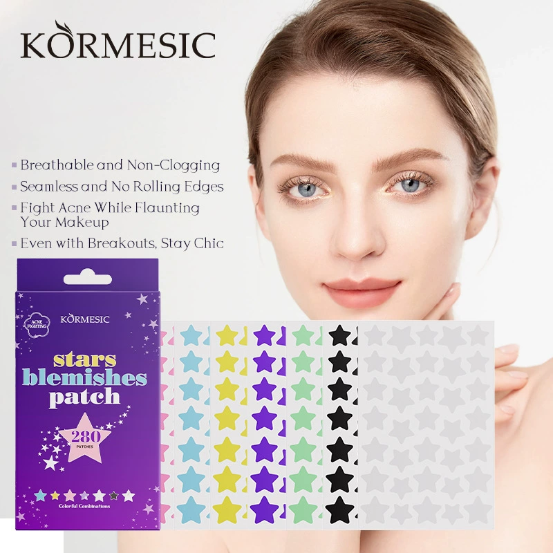 Патчи от прыщей (KORMESIC) звездочки гидроколлоидные, 280 шт., незаметные