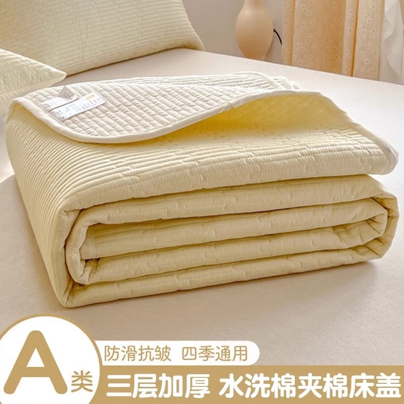 a类母婴级全棉纯棉床盖单件2025新款四季通用榻榻米床单三件套冬|undefined