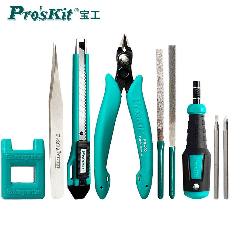 宝工PK-602玩具模型拼装剪钳螺丝刀10件组家用工具組DIY手工专用