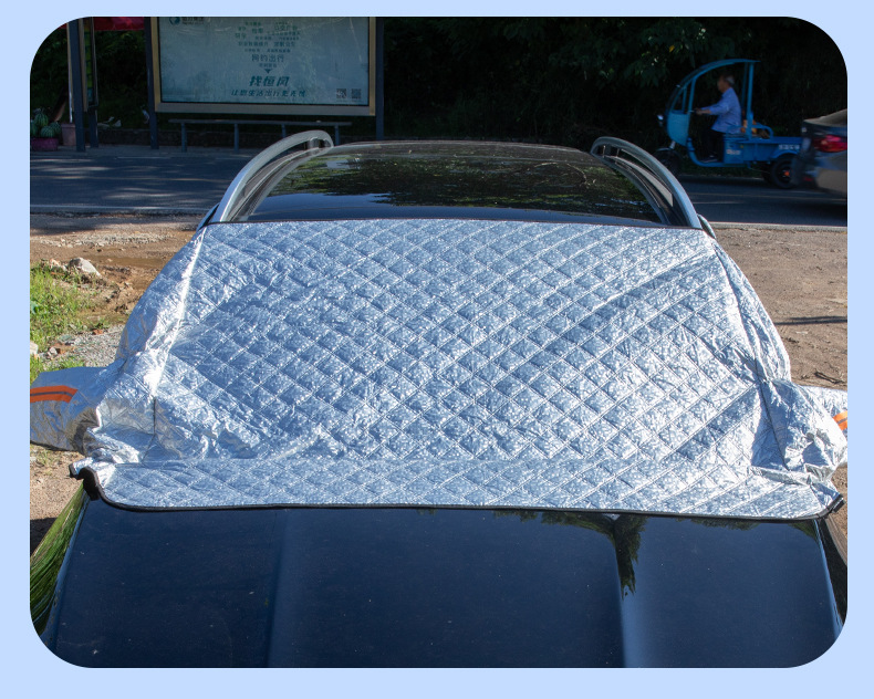 New car snow shield three-window sun visor glass sun visor thickened magnetic snow cover antifreeze half cover car jacket