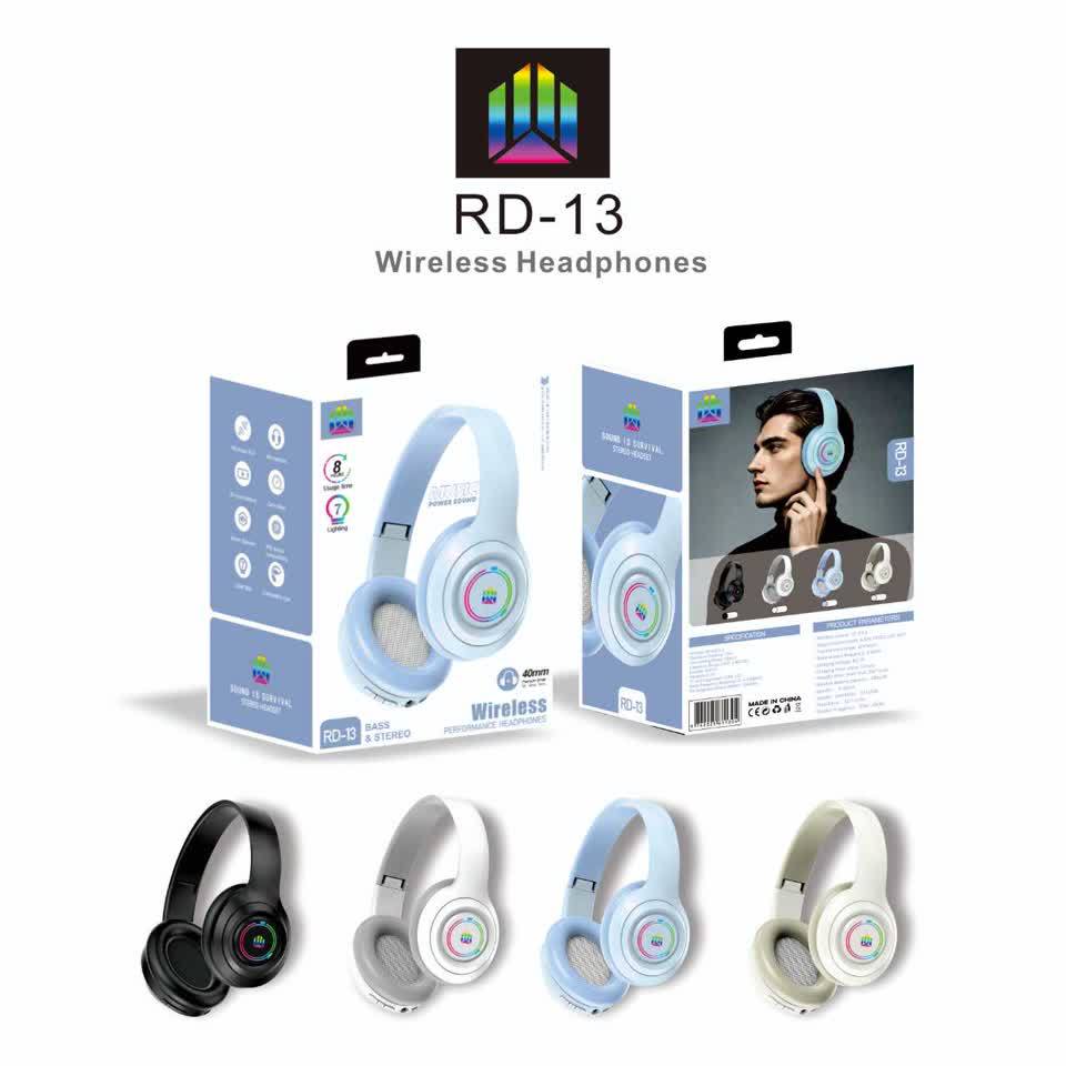 New RD-13 Over-Ear Bluetooth Headphones High Fidelity Long Battery Life Gaming Noise Cancellation Wholesale Factory Supply - 9