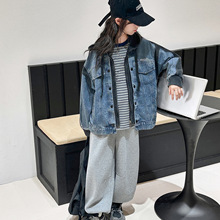 女童牛仔外套春秋装2025新款韩版儿童超好看上衣大童女孩夹克衫潮