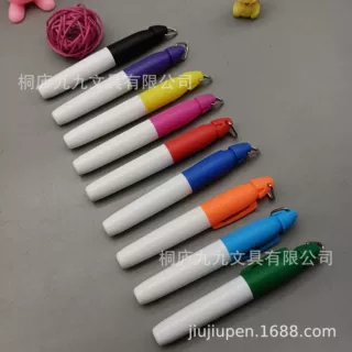 现货迷你高尔夫划线器三角铁钩记号勾线彩色圆头荧光笔户外套装