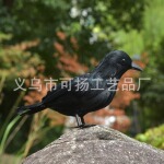 仿真羽毛乌鸦万圣节派对用品装饰摄影场景道具摆件手工摆件批发
