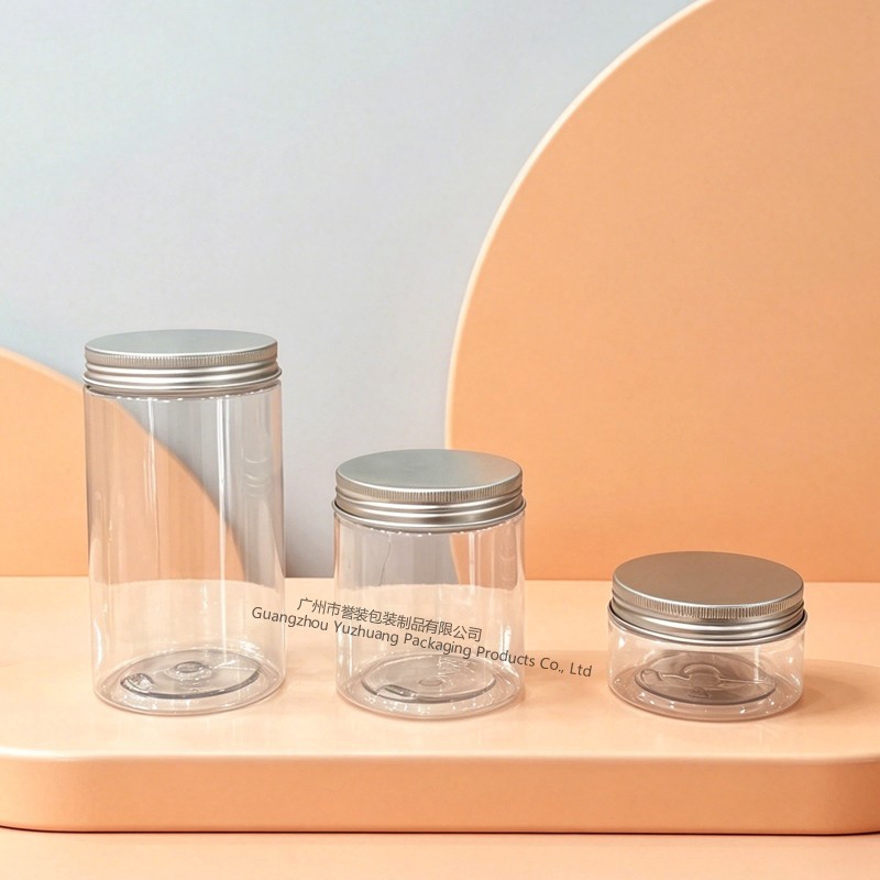 Envase de plástico de boca ancha de 500 ml de grado alimenticio Yuzhuang PET, frasco sellado de 250 g para mascarillas capilares, material de embalaje cosmético.