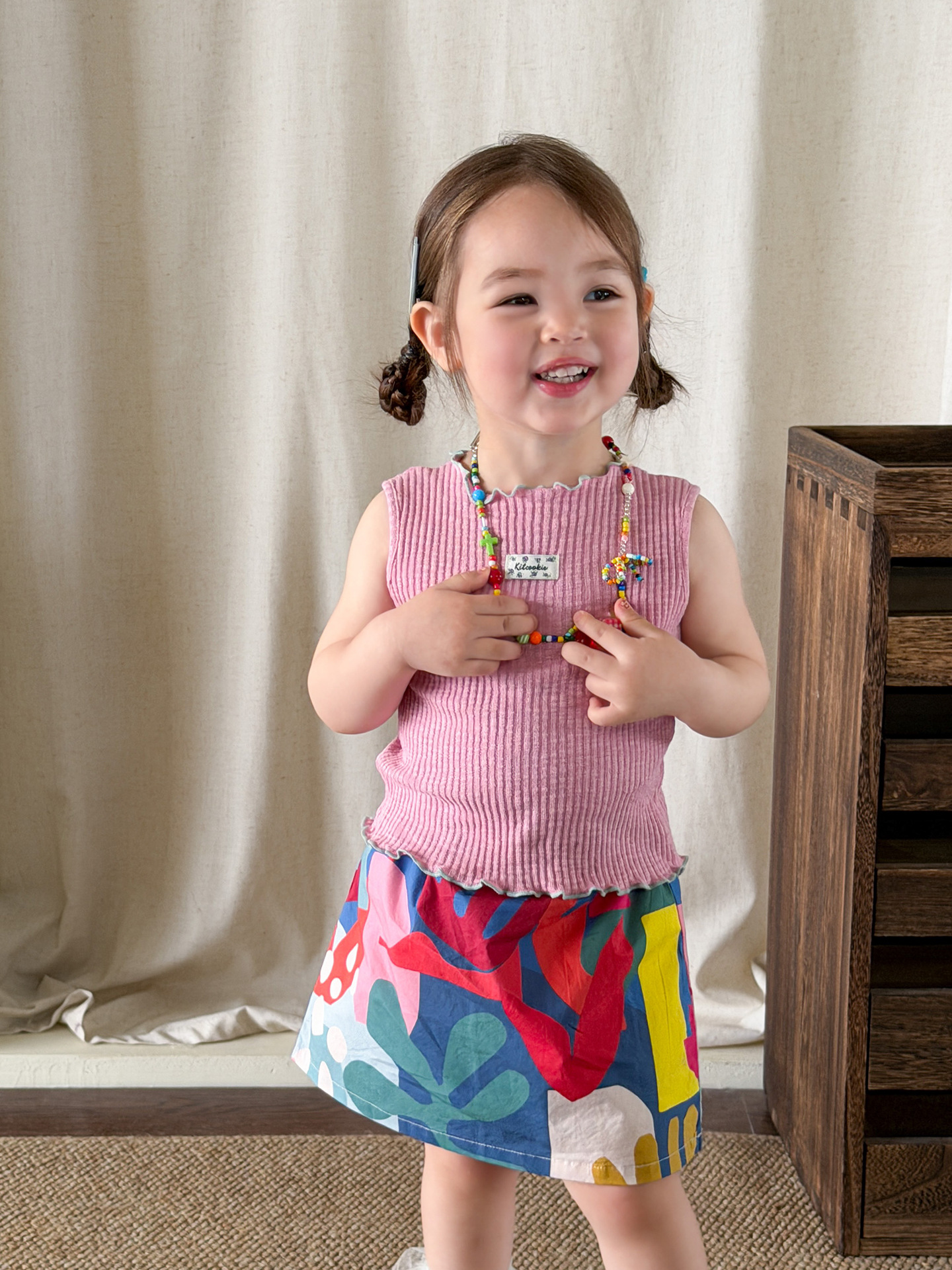 Sugar Pear ropa infantil chaleco de niña para usar verano delgado 2026 ropa de niños clase A chaqueta de bebé