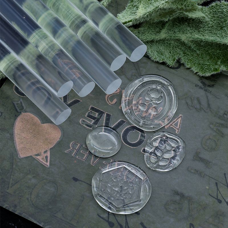 Alta permeabilidad de fusión en caliente pegamento palo fuego pintura transparente joyería fresca artística carta sello invitación diario pintura de bricolaje impresión sello de cera