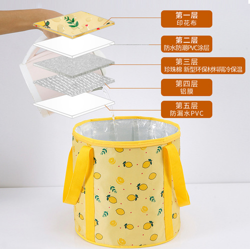 Portable foldable foot bath bag outdoor travel face basin foot basin heat-preserving water basin for below the knee
