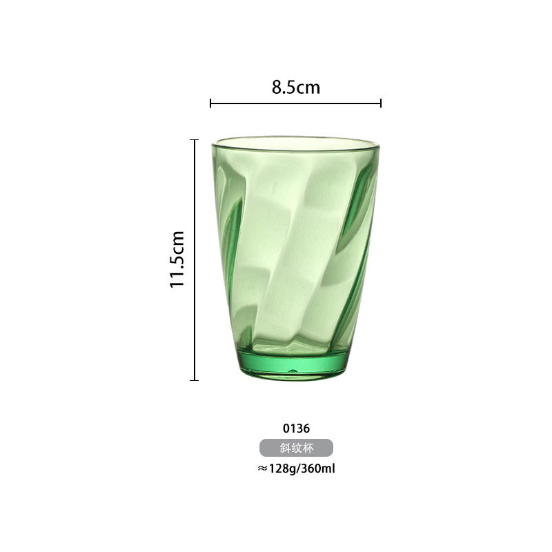 Acrílico taza esmerilada taza de té resistente a la caída resistente a altas temperaturas bebida comercial taza de jugo PC leche taza de té Restaurante