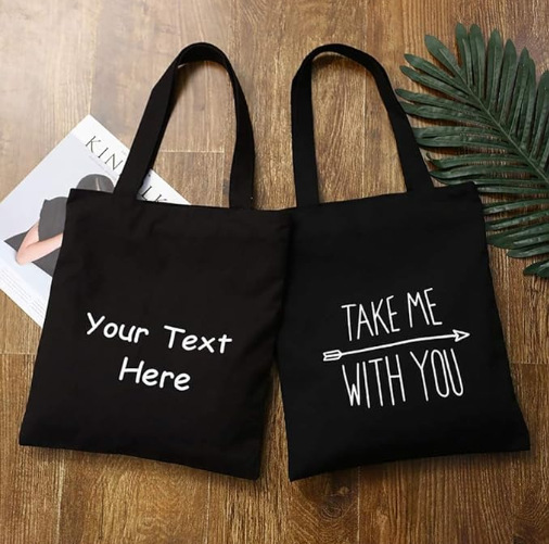 帆布包定制帆布袋高级感logo单肩女空白收纳学生大容量购物手提袋