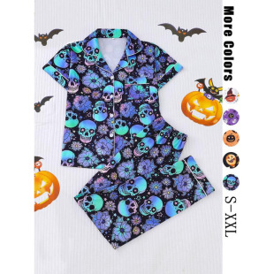 J 55720 Halloween Collar Loungewear Set �f�}�����I�Ҿӷ���