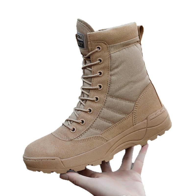 Botas de combate botas tácticas botas negras al aire libre botas anticolisión botas de montaña para hombres y mujeres