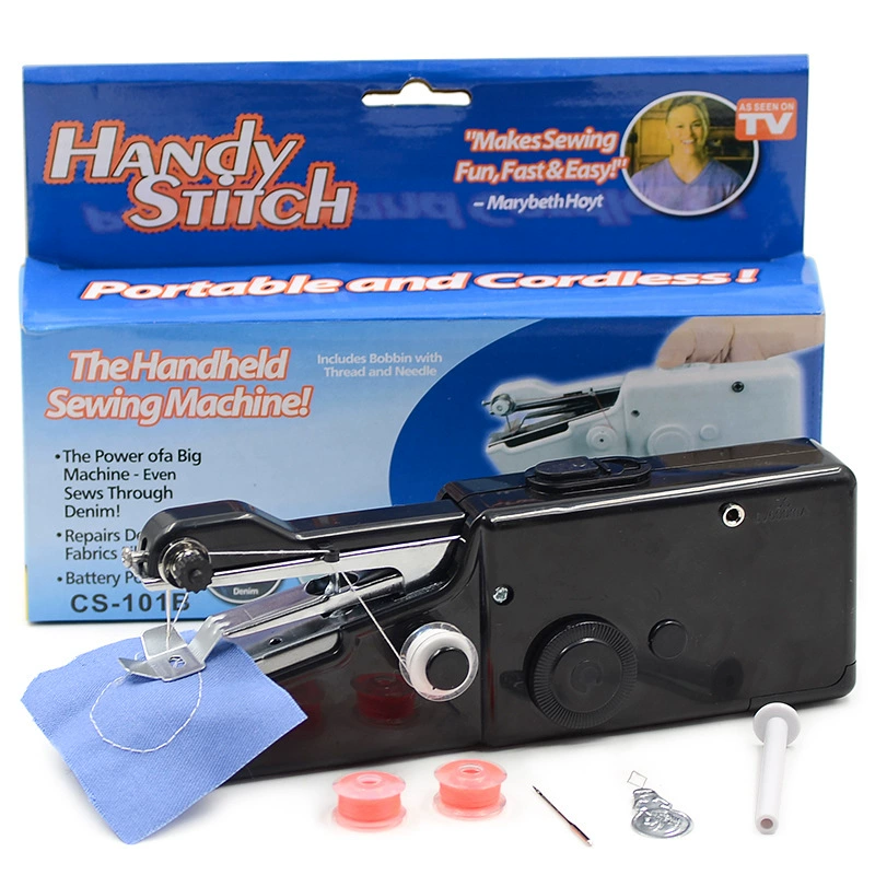 Handheld Sewing Machine HandyStitch CS101B, Portable Mini, USB/Battery Option, Home Multi-Function
