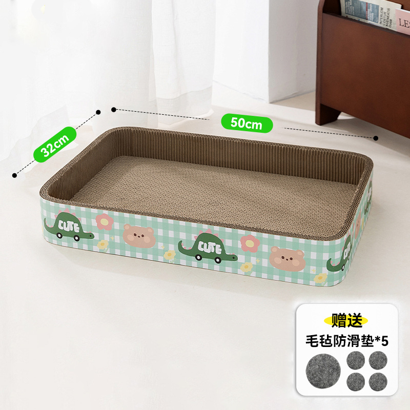 Juguete para gatos Papel corrugado Garra de gato resistente a la captura Tarra de agarre de gato en garra de pulido de gato Placa de agarre de gato cuadrada encriptada Nido para gatos Productos para mascotas